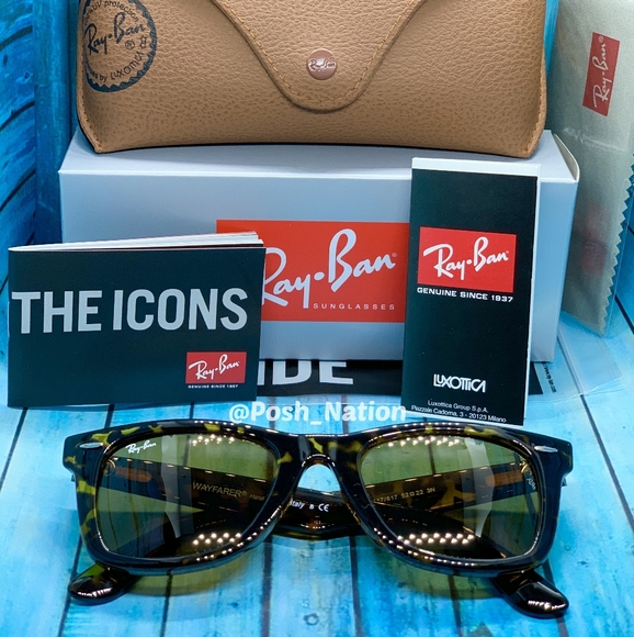 FREE SHIPPING RayBan Wayfarer Tortoise Brown RB2140 Classic New - Picture 9 of 14